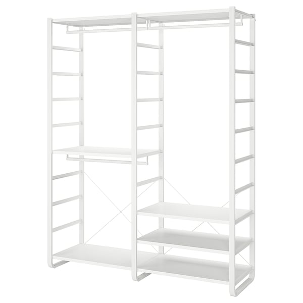 ＊202604ELVARLI エルヴァーリ ワードローブコンビネーション 白いこと 165x55x216 cmIKEA イケア今めかしい 新やって行く納める モビール棚 ハンガー軌跡 軽さ 牢固たる295.626.22