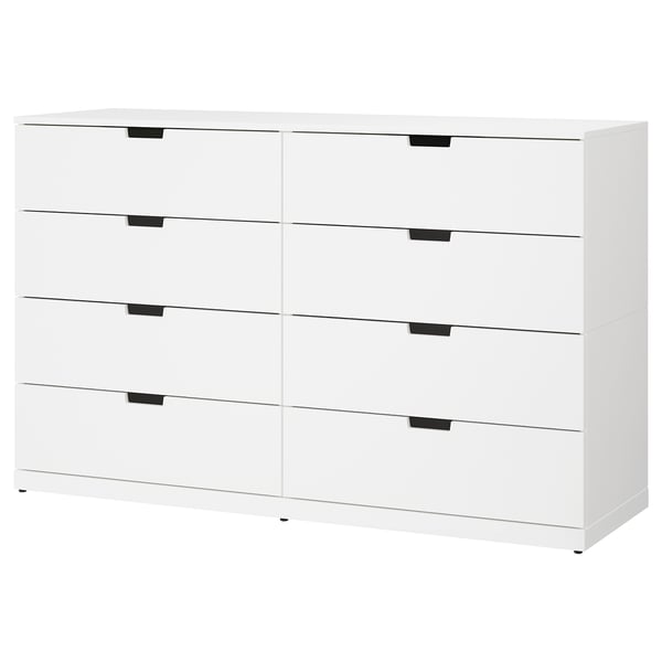 ＊202605NORDLI ノールドリ チェスト（引き出し&times;8） ホワイト 160x99 cm収納 簡単 組み立てIKEA イケアおしゃれ 新生活家具 収納 タンス シンプル892.084.31｜PRAY LIV 店