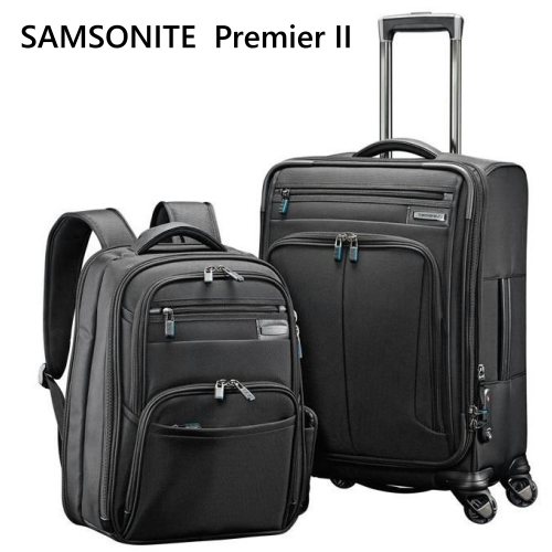 【在庫限り】SAMSONITE Premier II 2個セットキャスター付き ビジネスバッグ軽量 耐久性 ポリカーボネイト製ローラーバック21インチ スーツケース　TSAロック搭載 多機能ポケット付 バックパック出張 旅行046828｜PRAY LIV 店