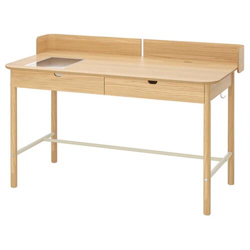 ＊202512 RIDSP? リードスポ デスク オーク 140x70 cm 広々 機能的 快適 IKEA イケア おしゃれ 新生活 収納 ガード フック 804.940.69