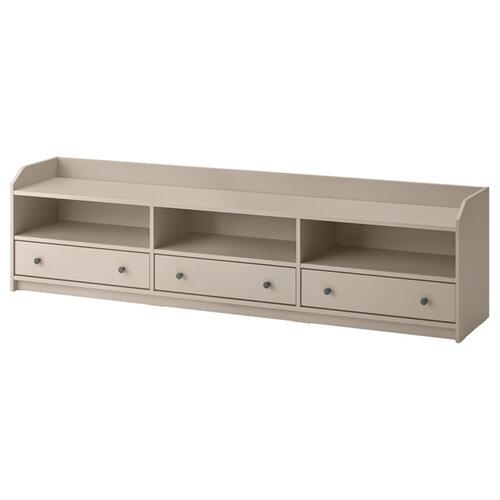 *202601HAUGA ハウガ テレビ台 ベージュ 206x46x54 cm頑丈 幅広 大型テレビ IKEA イケアおしゃれ 新生活 収納 引き出し 配線口付き705.933.81|PRAY LIV 店