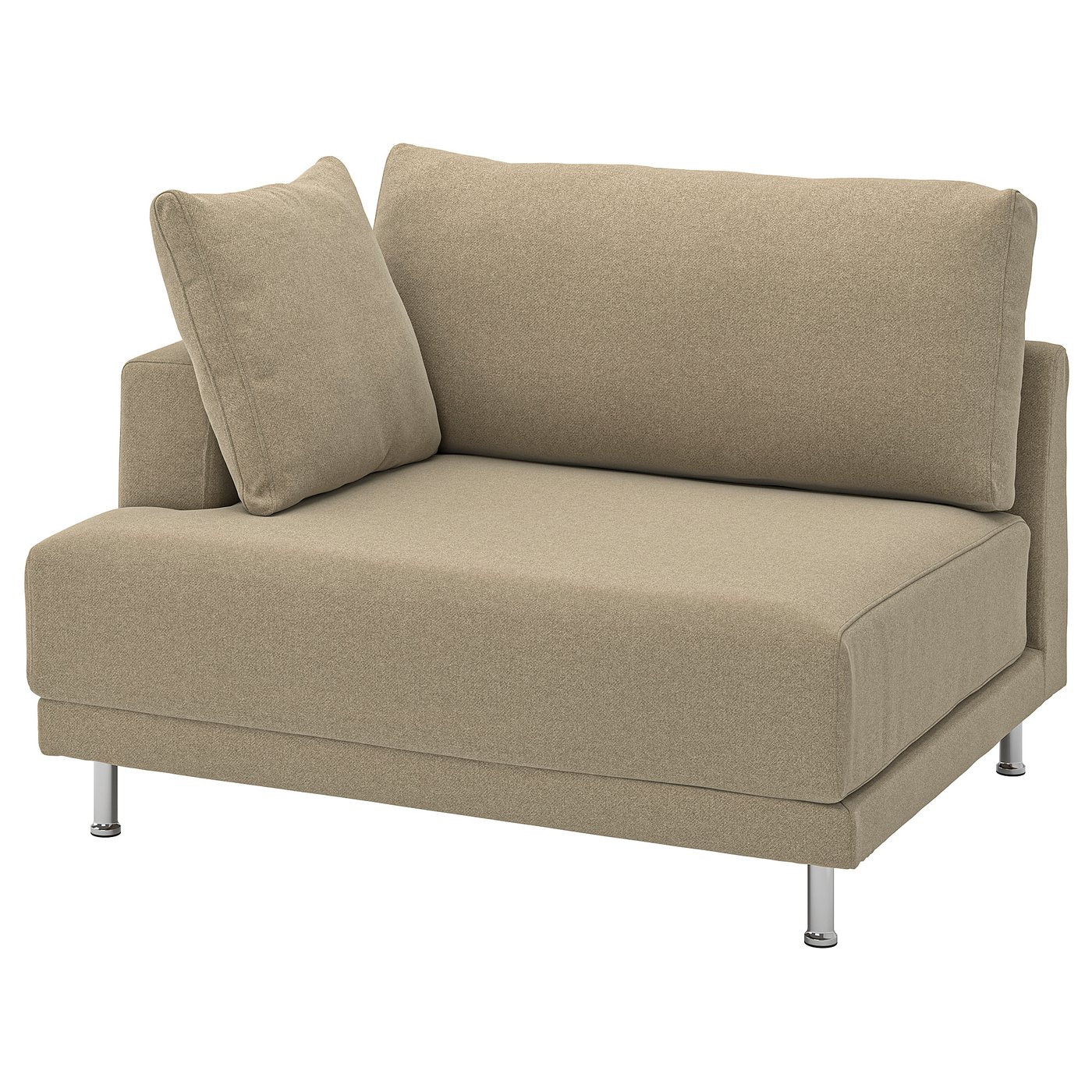 ＊202606UPPAKRA ウッポークラ 1.5人掛けシートモジュール アームレスト付き 左/ヨハネスホブ ブラウンベージュIKEA イケアおしゃれ 新生活 一人暮らしソファー 北欧風 ファブリック 組み合わせ コンパクト496.196.65｜PRAY LIV 店