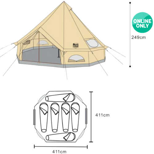 楽天市場 2103ティンバーリッジ 6人用パオテントtimber Ridge A フレーム型410cm 410cm 249cmキャリーバッグ アウトドア Smtb Ms Pray Liv 楽天市場店