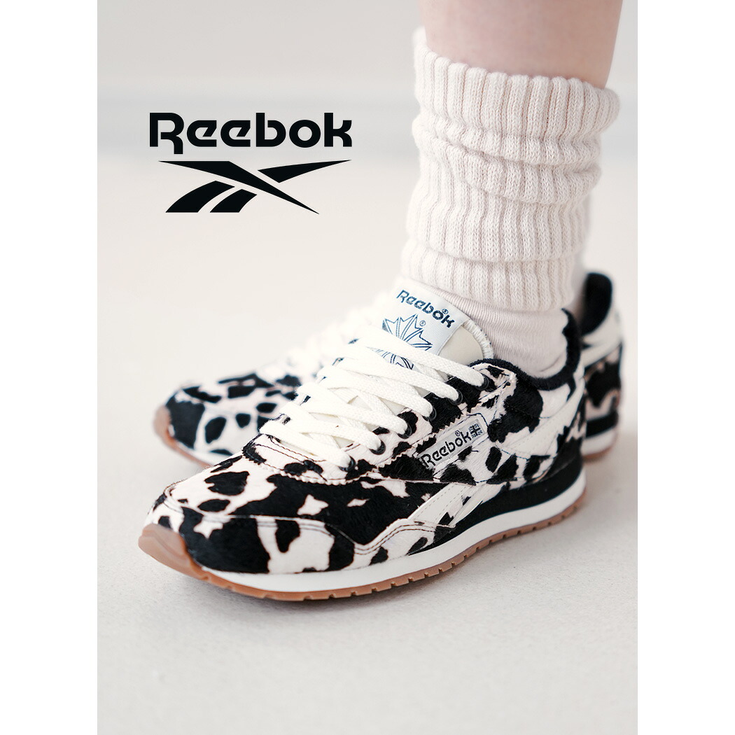 【お買い物マラソン限定クーポン配布中!!】REEBOK リーボック クラシック AZ スニーカー CLASSIC AZ COW ( カウ 牛柄 ハラコ ポニーヘア アニマル柄 総柄 レディース 100255855 )