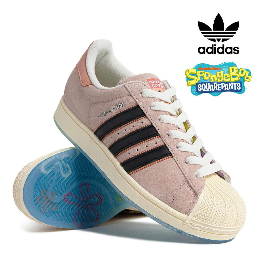 【お買い物マラソン限定クーポン配布中!!】adidas スポンジ・ボブ × アディダス SUPERSTAR スーパースター スニーカー SPONGEBOB × ADIDAS PATRICK STAR ( コラボ ピンク メンズ JQ6778 )