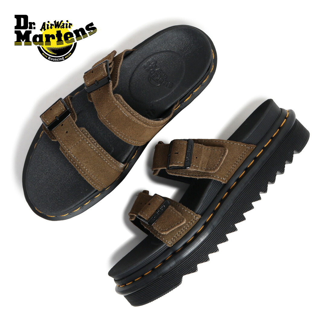 【お買い物マラソン限定クーポン配布中!!】Dr.Martens ドクターマーチン 厚底 MYLES マイルズ サンダル OLIVE ( オリーブ グリーン カーキ スエード レザーサンダル ストラップ スライド 41115300 )｜PRECIOUS PLACE