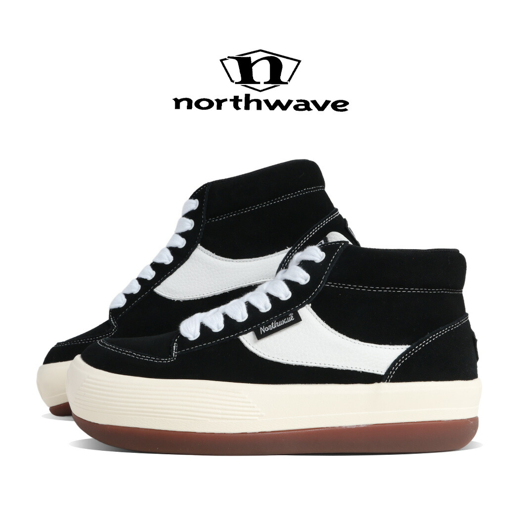 【1000円OFFクーポン発行中!!】NORTHWAVE ノースウェーブ エスプレッソ チリ スエード スニーカー ESPRESSO CHILLI SUEDE 90s BLACK/WHITE ( ブラック 黒 ハイカット 厚底 メンズ NW008BLW )