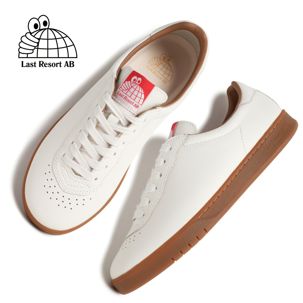 【15時までのご注文で即日発送！！】LAST RESORT AB ラストリゾート CM003 スニーカー WHITE/GUM ( ホワイト 白 ガムソール レザースニーカー メンズ レディース CM003WHG )