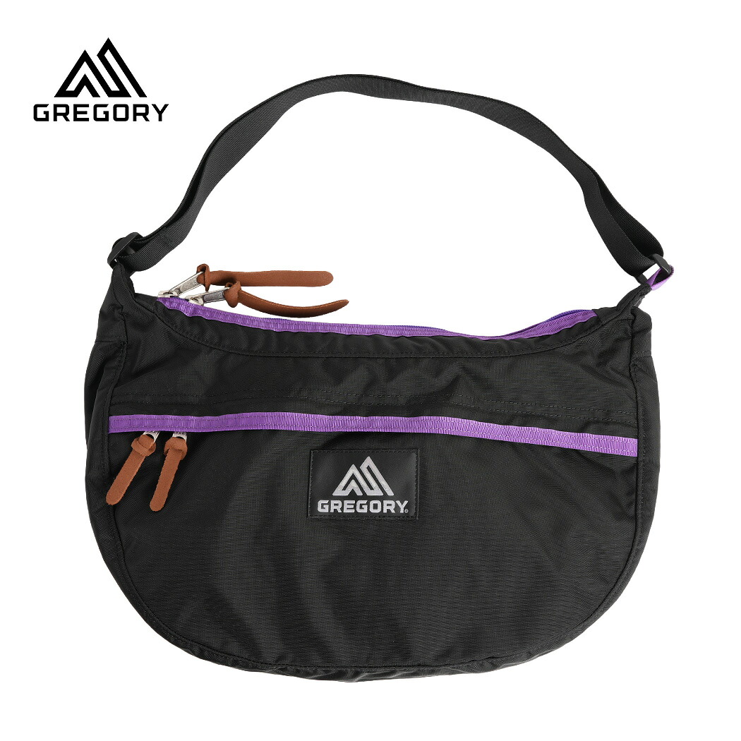 【15時までのご注文で即日発送！！】GREGORY グレゴリー サッチェル ショルダー バッグ SATCHEL M BAG BLACK PURPLE ( 鞄 ブラック 黒 紫 ムーンバッグ パープル メンズ レディース 154503-769 )