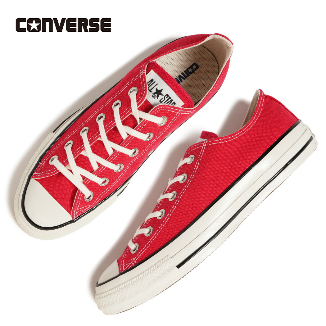 【お買い物マラソン限定クーポン配布中!!】CONVERSE コンバース オールスター エイジド ロー スニーカー ALL STAR AGED OX SIGNAL RED ( 赤 レッド キャンバス ローカット メンズ レディース 31318031 )