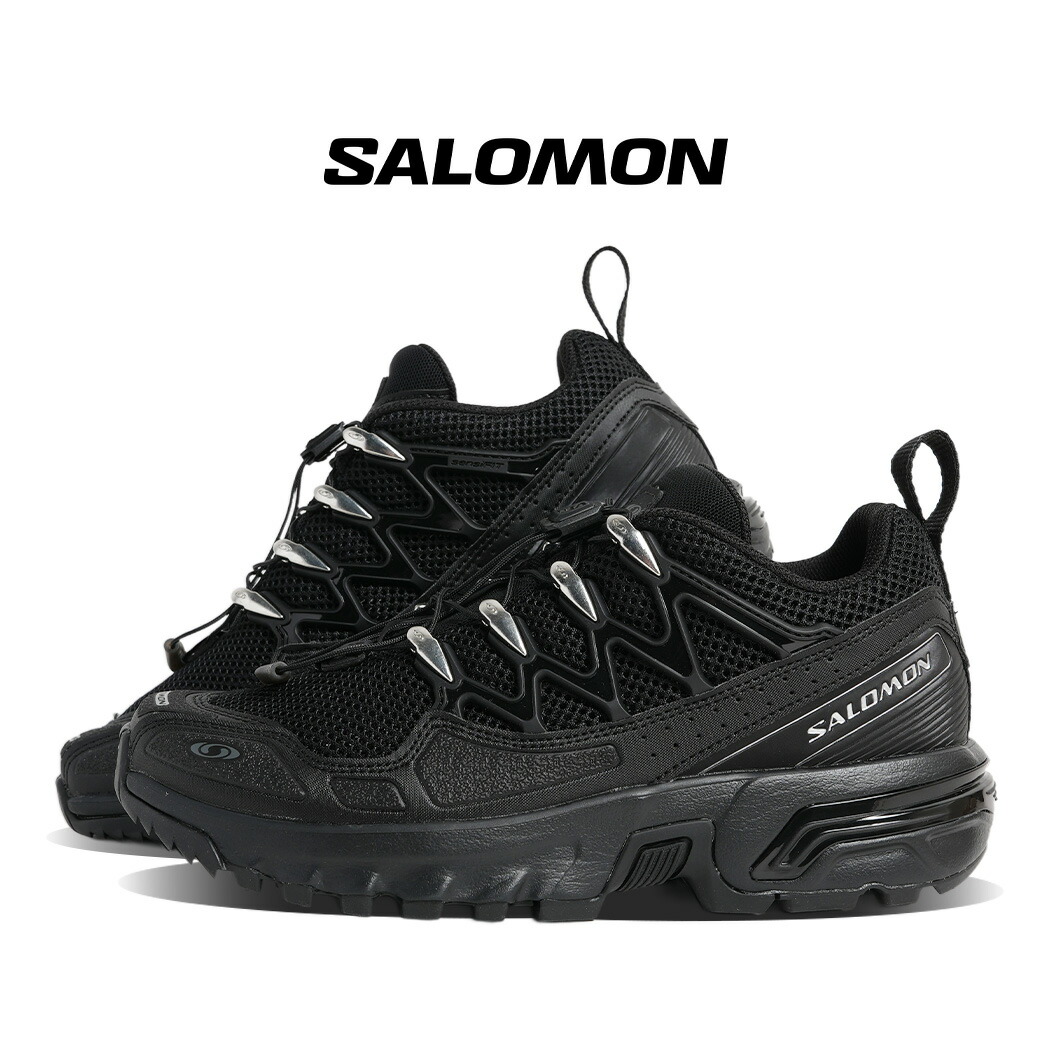 【お買い物マラソン限定クーポン配布中!!】SALOMON サロモン ACS + OG エーシーエス プラス スニーカー BLACK BLACK FTW SILVER ( メッシュ 黒 ブラック シルバー トレイル メンズ L47766600 )