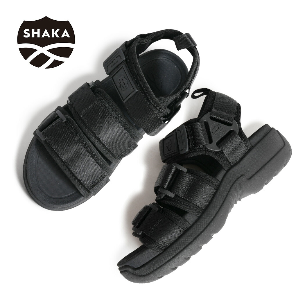 【15時までのご注文で即日発送！！】SHAKA シャカ NEO BUNGY EVOL SANDAL ネオ バンジー エヴォル サンダル BLACK ( 黒 ストラップ 軽量 アウトドア レジャー メンズ レディース ウィメンズ SK-311BLACK )