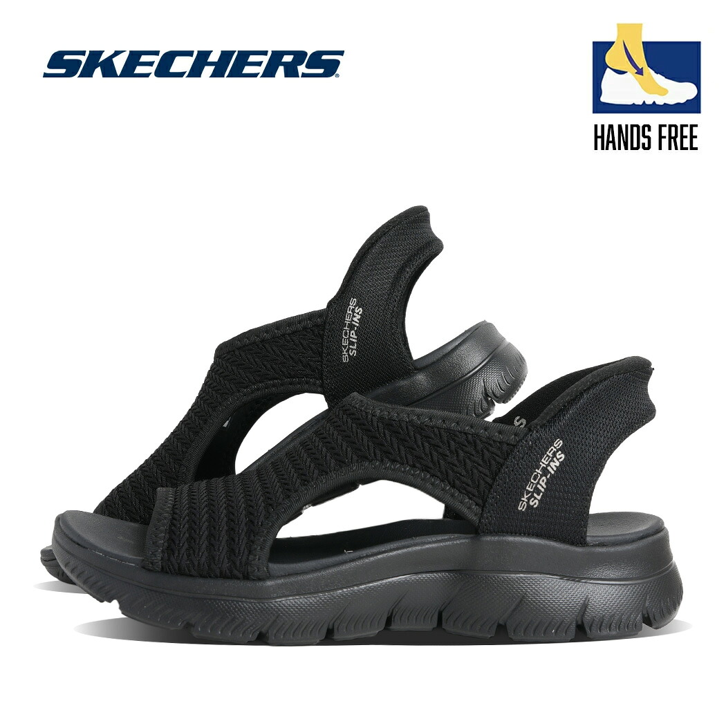【お買い物マラソン限定クーポン配布中!!】SKECHERS スケッチャーズ スリップインズ サミッツ サンダル Slip-ins SUMMITS SWEETLY EVOLVED SANDAL BLACK ( 履きやすい ハンズフリー 脱ぎ履き簡単 黒 レディース 119519 )｜PRECIOUS PLACE