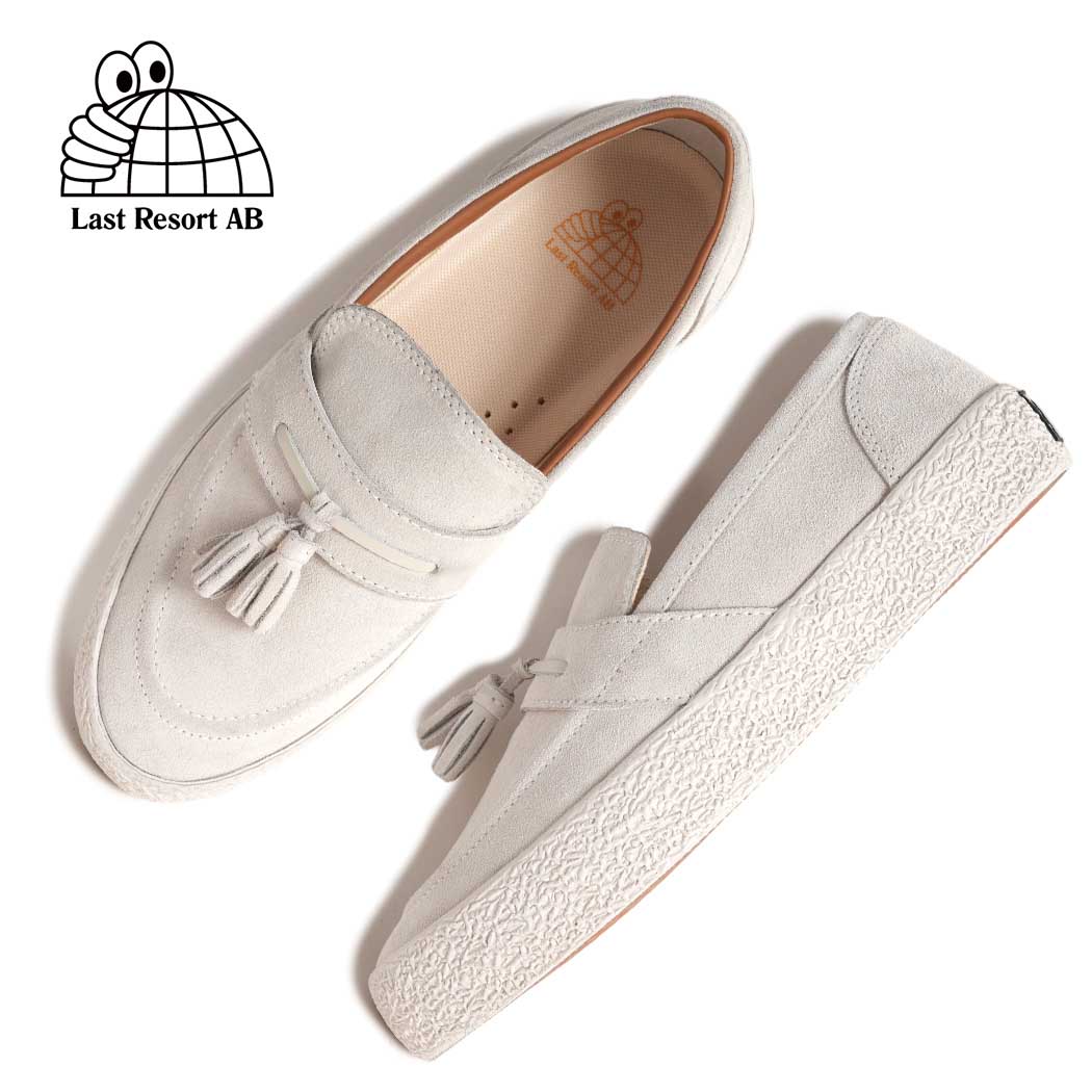 【15時までのご注文で即日発送！！】LAST RESORT AB ラストリゾート ローファー スニーカー VM005 LOAFER WHITE WHITE ( ローテク 白 スエード スケート SKATE メンズ レディース )｜PRECIOUS PLACE