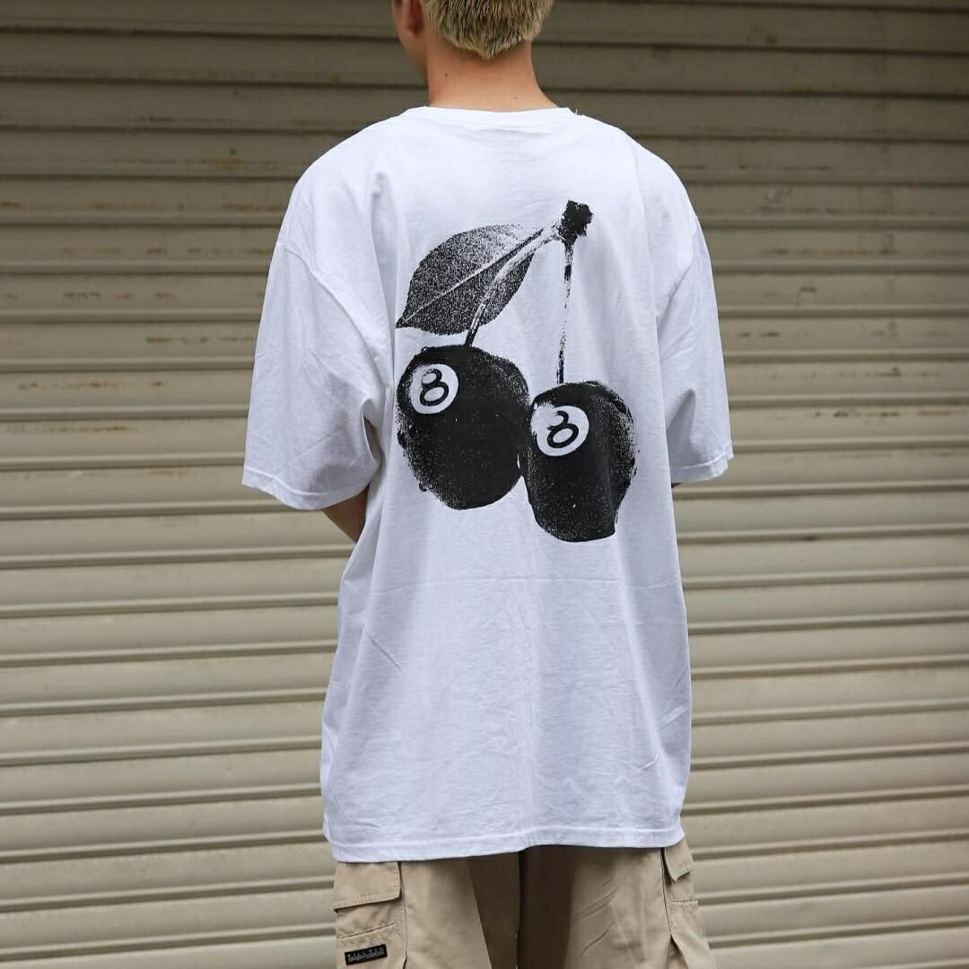 【お買い物マラソン限定クーポン配布中!!】STUSSY ステューシー 半袖 Tシャツ CHERRIES TEE WHITE ( ストリート カットソー トップス チェリー バックプリント グラフィック メンズ 1905066 )｜PRECIOUS PLACE