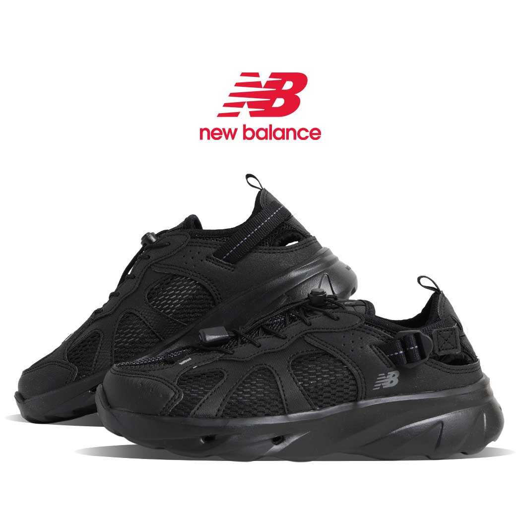 【15時までのご注文で即日発送!!】NEW BALANCE ニューバランス ケイブ サンダル スニーカー KAVE SANDAL BLACK ( ブラック 黒 メッシュ メンズ レディース スポーツサンダル ドローコード SD2401BK )|PRECIOUS PLACE