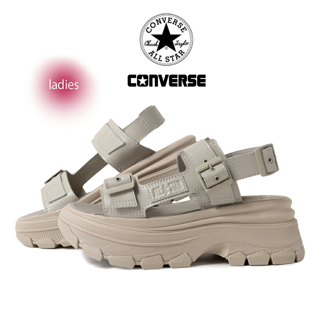 【10%割引実施中！15時までのご注文で即日発送！！】CONVERSE コンバース オールスター トレックウェーブ サンダル スニーカー ALL STAR TREKWAVE SANDAL Warm Taupe ( 厚底 31315140 )画像