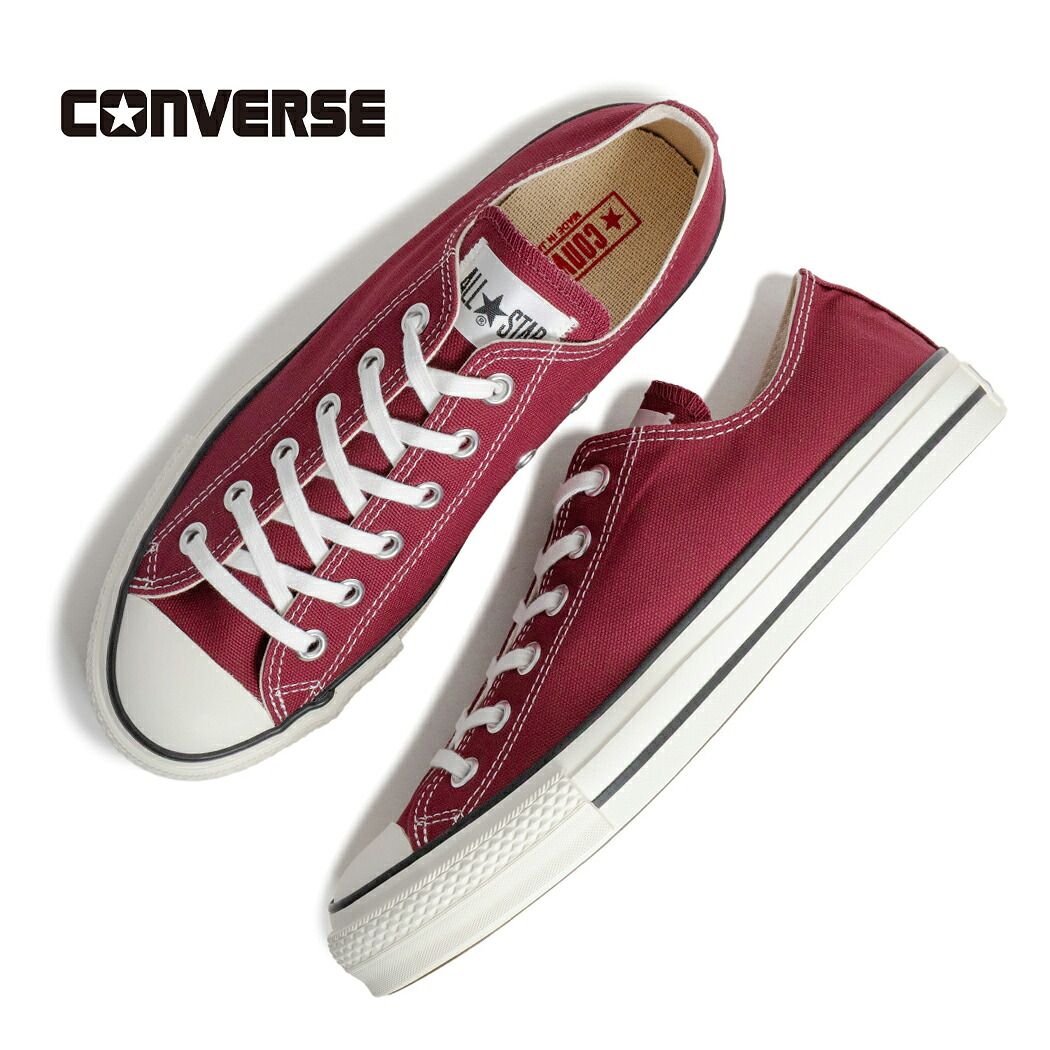 【お買い物マラソン限定クーポン配布中!!】CONVERSE コンバース キャンバス オールスター Ｊ CANVAS ALL STAR J OX スニーカー BURGUNDY ( バーガンディ JAPAN 日本製 メンズ 31316720 )