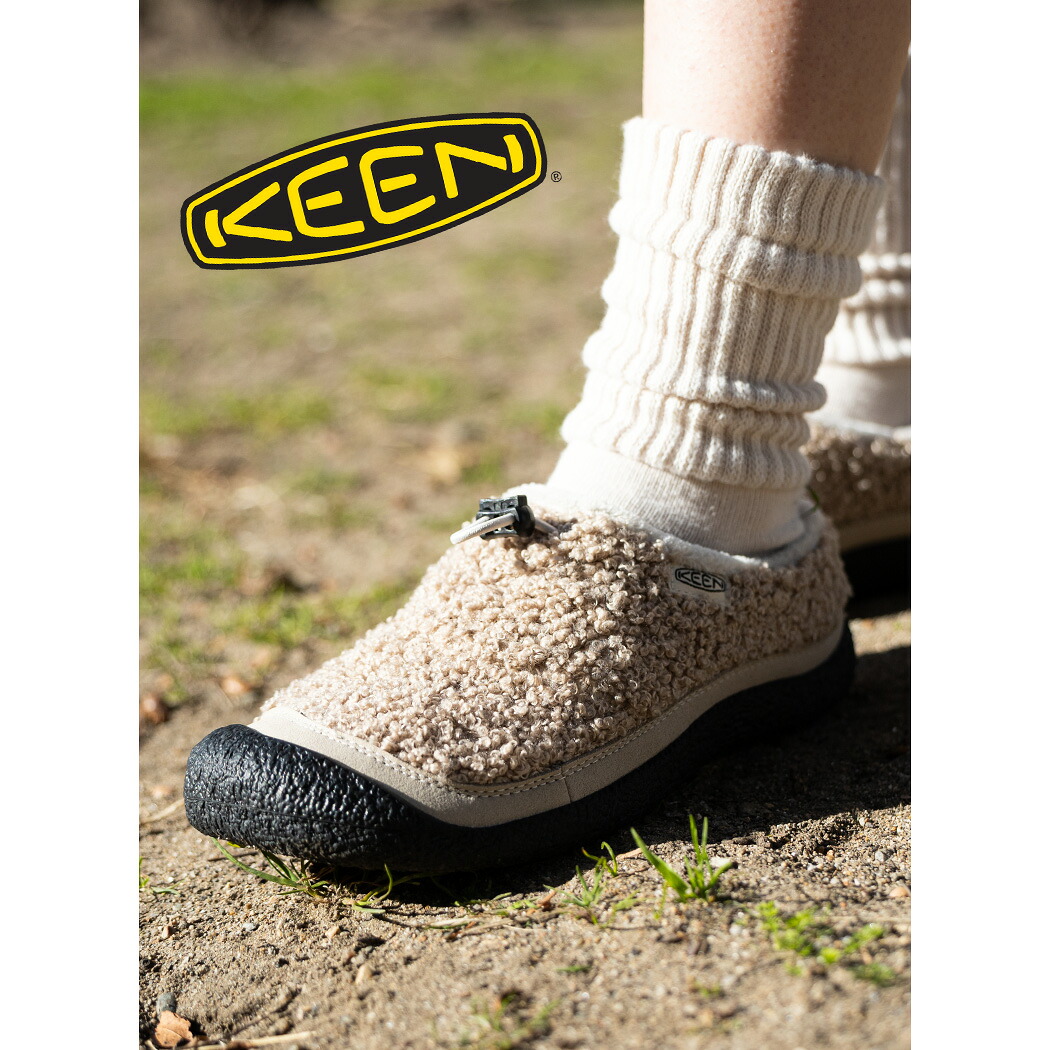 【15時までのご注文で即日発送！！】KEEN キーン HOWSER III SLIDE ウィメンズ ハウザー 3 スライド スリッポン サンダル TAUPE ( 茶色 ブラウン レディース リラックスシューズ ボア ミュール ファー 1029437 )