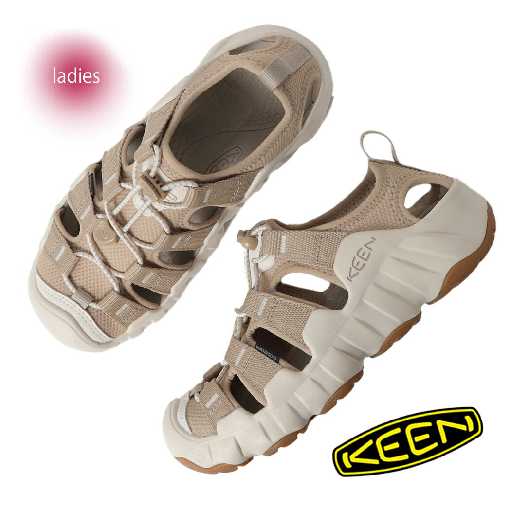 【お買い物マラソン限定クーポン配布中!!】KEEN キーン レディース ハイパーポート シューズ サンダル WOMEN HYPERPORT H2 CHIPMUNK/BIRCH ( アウトドア 黒 ブラック SANDAL 水陸両用 1030678 )