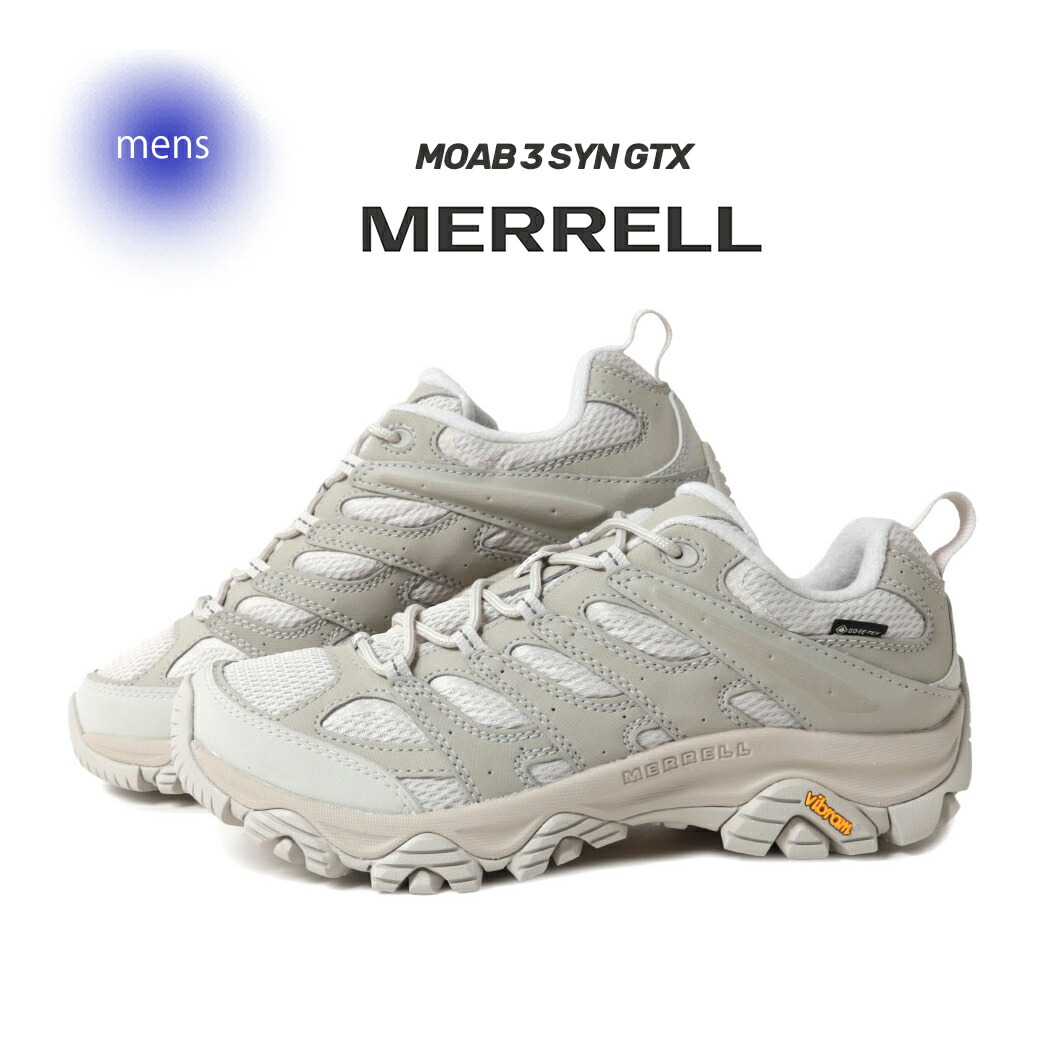 【お買い物マラソン限定クーポン配布中!!】MERRELL メレル モアブ ミッド シューズ スニーカー ブーツ MOAB 3 SYNTHETIC GORE-TEX M BIRCH/BIRCH ( グレー 白 ゴアテックス メンズ レディース J500437 )