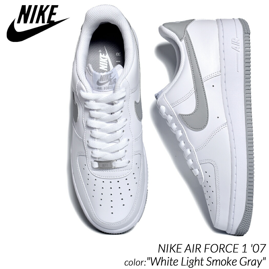 【楽天市場】NIKE AIR FORCE 1 '07 "White Light Smoke Gray"ナイキ エアフォース スニーカー ( 白