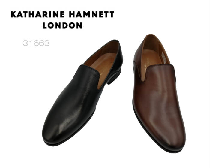 注目の キャサリンハムネット ロンドン Katharine Hamnett London ラウンドトゥ スリッポン 靴 メンズ 熱い販売 Qchfoundation Ca