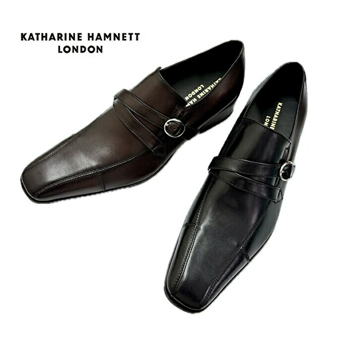 【全品ポイントプラス10倍！要エントリー】 キャサリンハムネット ロンドン KATHARINE HAMNETT LONDON クロスベルト スリッポン シューズ 3891 KH3891 本革 靴 メンズ 正規品 12,320円