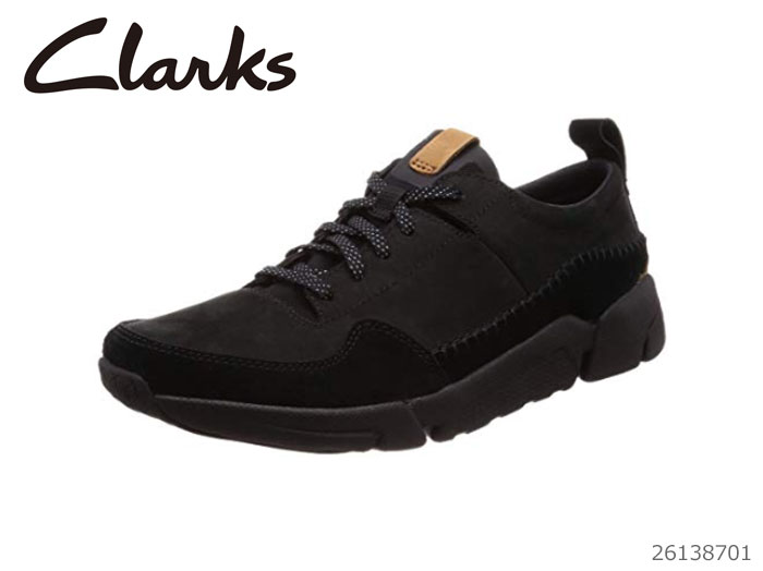 【全品ポイントプラス10倍！要エントリー】 クラークス トライアクティブ ラン 26138701 Clarks メンズ カジュアルシューズ ブラック ヌバック 靴 正規品