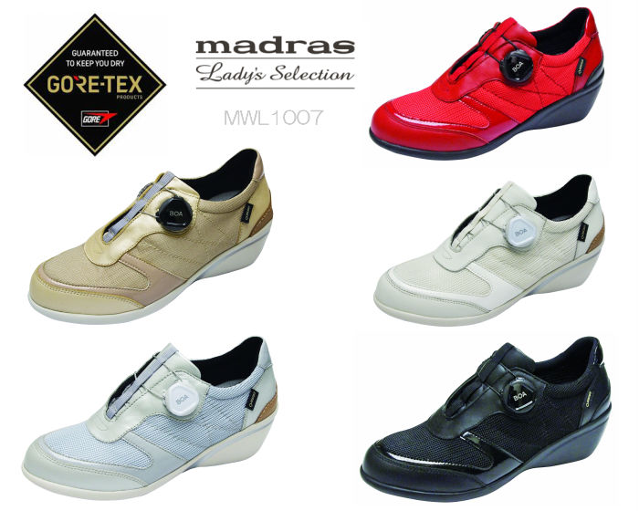 オープニング 大放出セール マドラス Madras レディマドラス レディース ゴアテックス Gore Tex Mwl1007 Mwl 1007 スニーカー レースアップ レザー 本革 Evaソール 可愛いクリスマスツリーやギフトが Carspremium Ru