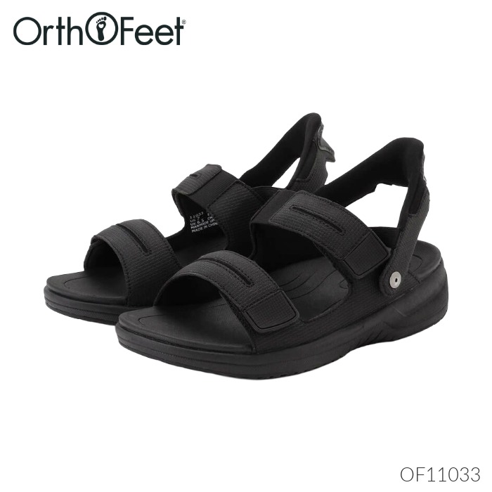 【全品ポイントプラス10倍!要エントリー】 オーソフィート Orthofeet ネプチューン NEPTUNE メンズ サンダル OF11033 マイクロファイバー ブラック ハンズフリー ベルトタイプ ヒールストラップ シューズ 2E ミディアム 靴|高級靴 Discount Shop precious