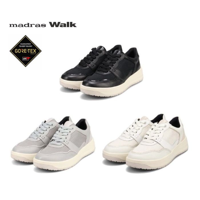 【全品ポイントプラス10倍！要エントリー】 マドラスウォーク madras Walk 防水・透湿機能 コートスニーカー MWL1032 レザー レディース カジュアル シューズ 晴雨兼用 17,820円