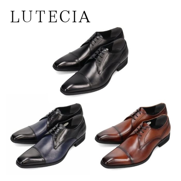 マドラス 製 LUTECIA ルーテシア ロングノーズ 外羽根ストレートチップ・ビジネスシューズ LU7808 メンズ ビジネス シューズ 革 靴 3E