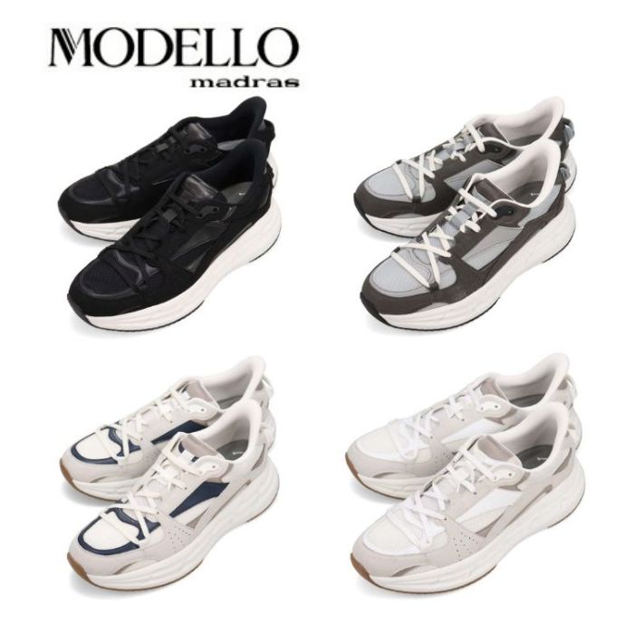 マドラス モデロ MODELLO リカバリーインソールシリーズ Recoveryナイロンメッシュスニーカー DM2754R メンズ スニーカー 心地よい シューズ 靴 置き目品