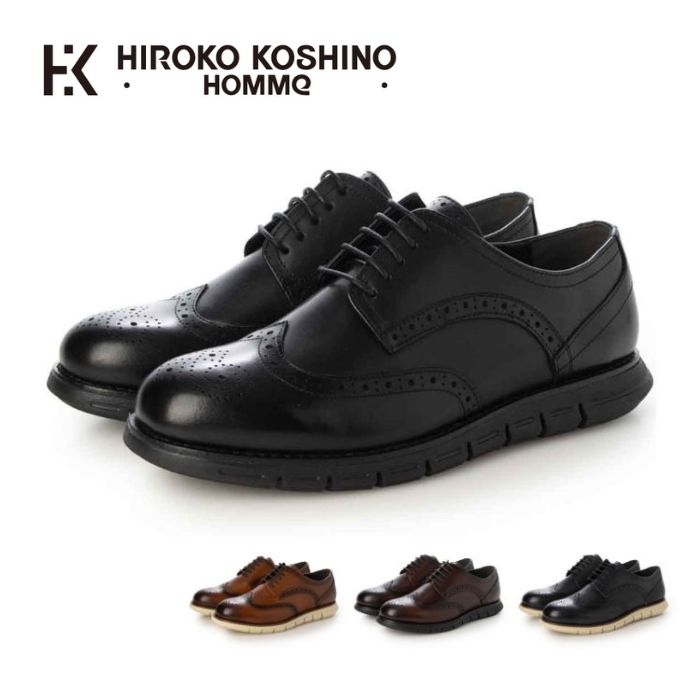 【全品ポイントプラス10倍!要エントリー】 ヒロコ コシノ オム HIROKO KOSHINO HOMME メンズ 外羽根ウイングチップドレスシューズ HR5013 フォーマル ビジネス シューズ 靴 正規品|高級靴 Discount Shop precious