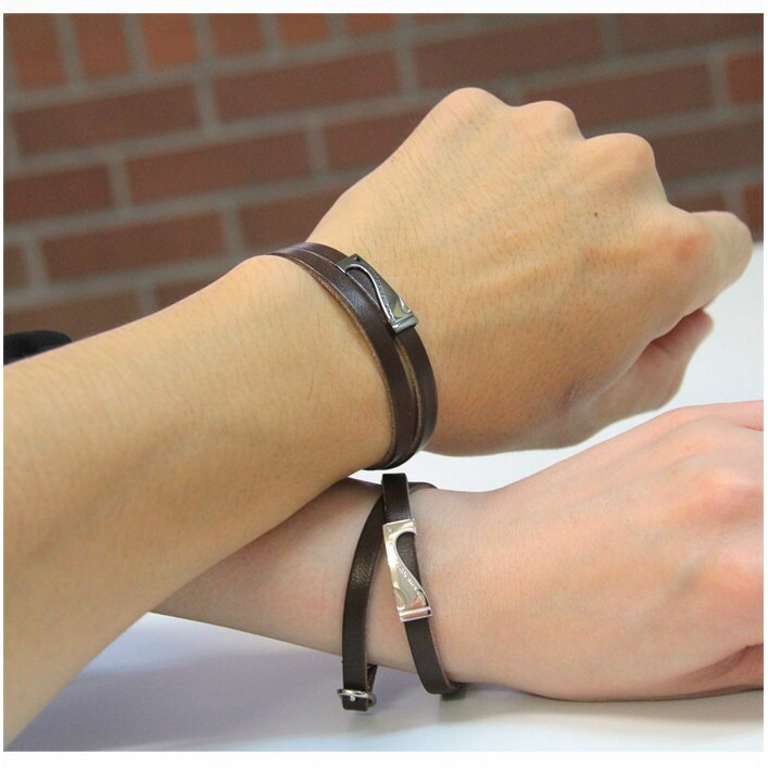 印象のデザイン ペアブレスレット ブランド 栃木レザー 革 本革 ペア カップル お揃い おそろい 合わせると Close To Me レザー ブレス ブレスレット ペアルック シンプル かっこいい ギフト 誕生日 プレゼント アクセサリー Fucoa Cl