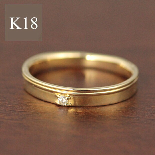 ピンキーリング 18金 18k レディース リング 指輪 ゴールド 0号～7号 K18 ダイヤモンド イエローゴールド ピンクゴールド ホワイトゴールド 女性 おしゃれ トレンド シンプル 華奢