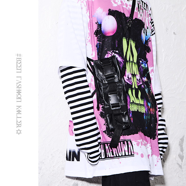 モード系 V系 ヴィジュアル系 ファッション バック ネックポーチ ネックバック サコッシュ 本革 レザー レザーバック 小さめ ロック パンク ストリート モード ブランド 個性的 ポーチ スマホポーチ スマホケース ビジュアル系 原宿系 モードファッション Oz オズ