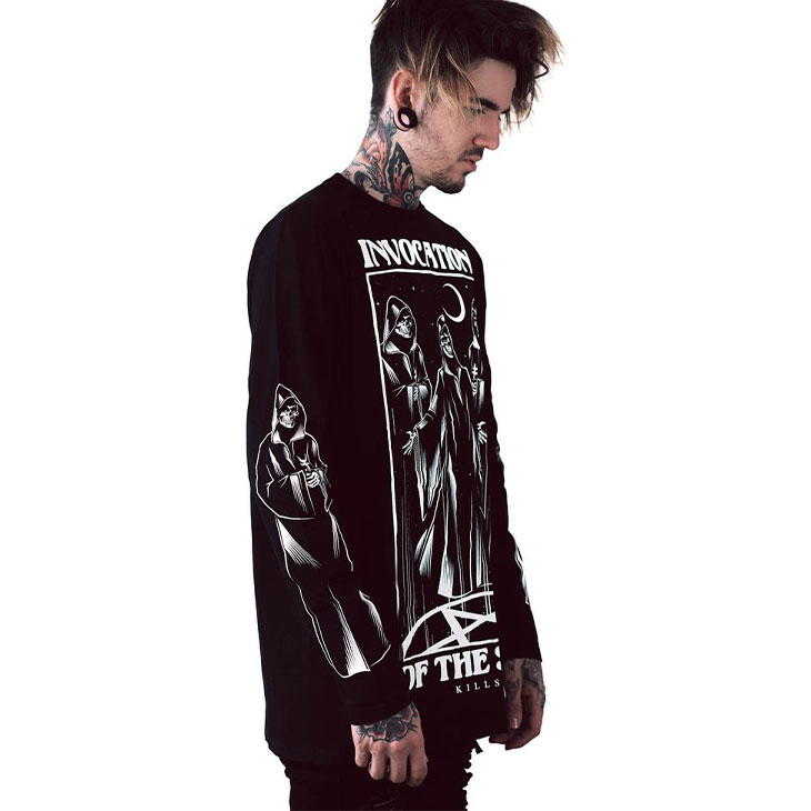 楽天市場 V系 ヴィジュアル系 ロック ロンt ファッション 大きいサイズ ロングシャツ メンズ シャツ ロックtシャツ 長袖 ビッグtシャツ ロックファッション 個性的 派手 大きめ Ll Xl Xxl パンク ビジュアル系 秋 秋服 秋物 黒 原宿系 ファッション ブランド Killstar