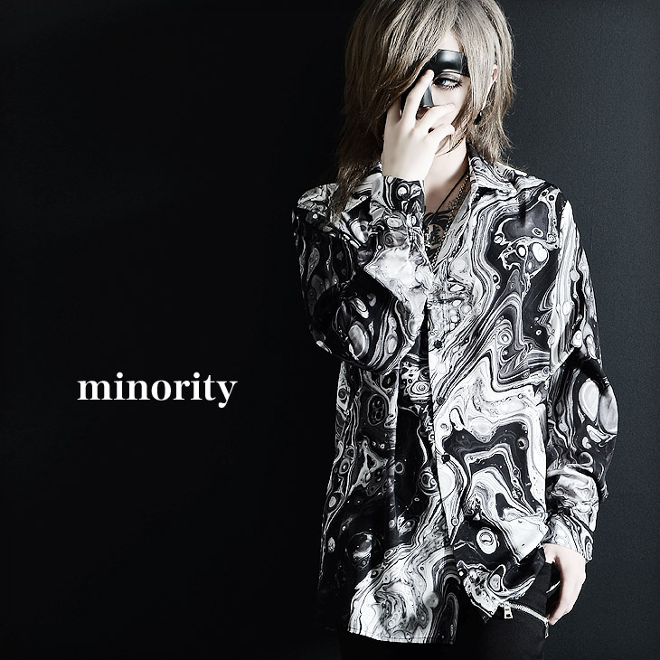 カジュアルシャツ 新発売の モノトーンシャツ シャツ メンズ モード系 Shirt Minority Paisley メンズ レディース メンズ 原宿系 ユニセックス ホスト 病みかわいい 服 メンヘラ 服 な 派手 個性的 ファッション ヴィジュアル系 長袖 ファッション ロック メンズ V系