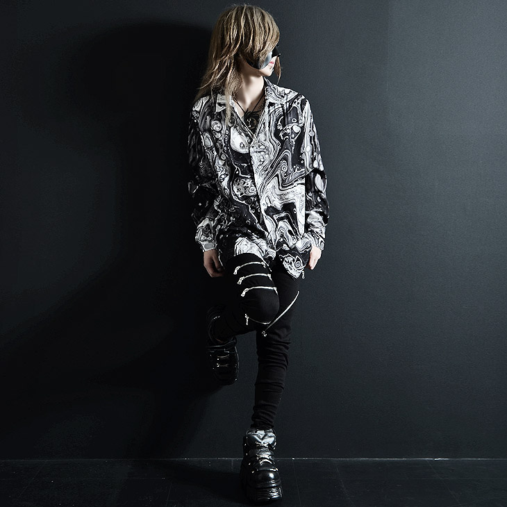 100 本物保証 Minority Paisley Shirt モード系 メンズ シャツ モノトーンシャツ メンズ ペイズリー柄 シャツ V系 メンズ ロック ファッション 長袖 ヴィジュアル系 ファッション 個性的 派手 な 服 メンヘラ 服 病みかわいい ホスト ユニセックス 原宿系 メンズ