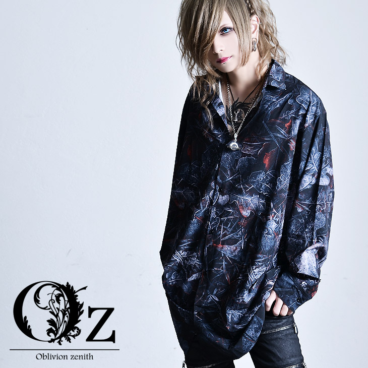 定番の中古商品 B Oz Select Dead Leaf Shirt モード系 シャツ モード系 メンズ ロングシャツ 長袖シャツ 韓国 ファッション 原宿系 メンズ シャツ 個性的 ホスト衣装 V系 メンズ ビッグシャツ ヴィジュアル系 ファッション パンク ロック ファッション シャツ 病み