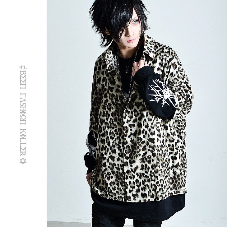 Oz Select Leopard Pattern Shirt レオパード シャツ ヒョウ柄 トップス メンズ 半袖シャツ 派手な 服 メンズ 柄シャツ ストリート系 ヴィジュアル系 ファッション メンズ V系 大きいサイズ 原宿系 ユニセックス パンク ロック ファッション 病みかわいい オズ Oz