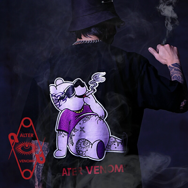 楽天市場】V系 Tシャツ メンズ レディース 半袖 カットソー ベア クマ