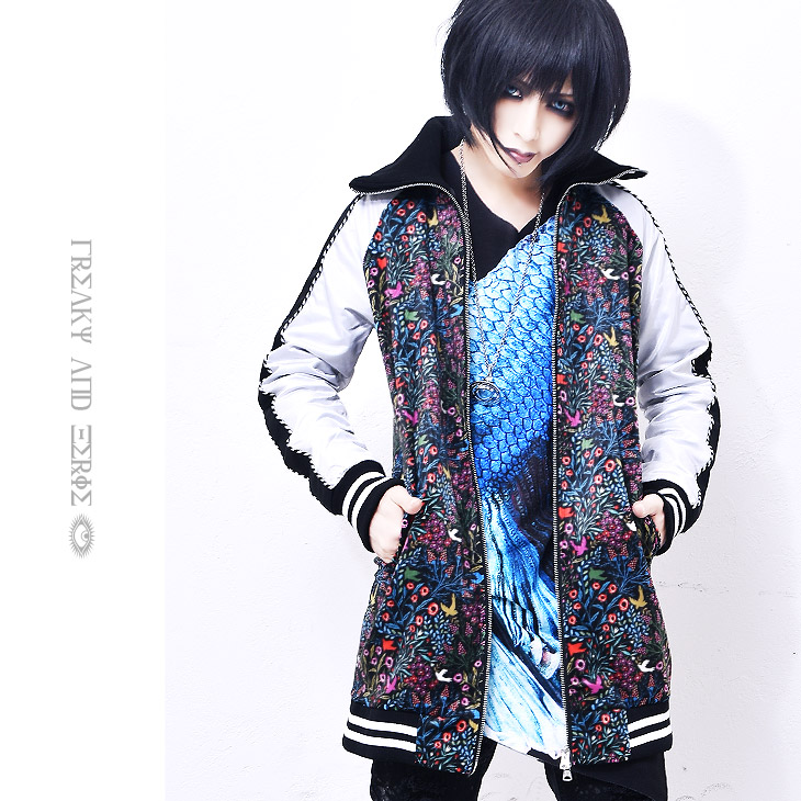 Alter Venomv Jacket V系 オルターベノム Prairie パンク Jacket V系 ファッション レディース メンズ ジャケット スカジャン 花柄 ボタニカル柄 トラックジャケット ロング丈 総柄 ヴィジュアル系 ビジュアル系 ロック Rock パンク ロックファッション 派手 個性的