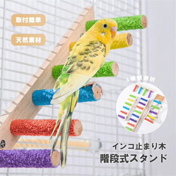 楽天市場】止まり木 インコスタンド 鳥用パーチ 天然木 取り付け簡単