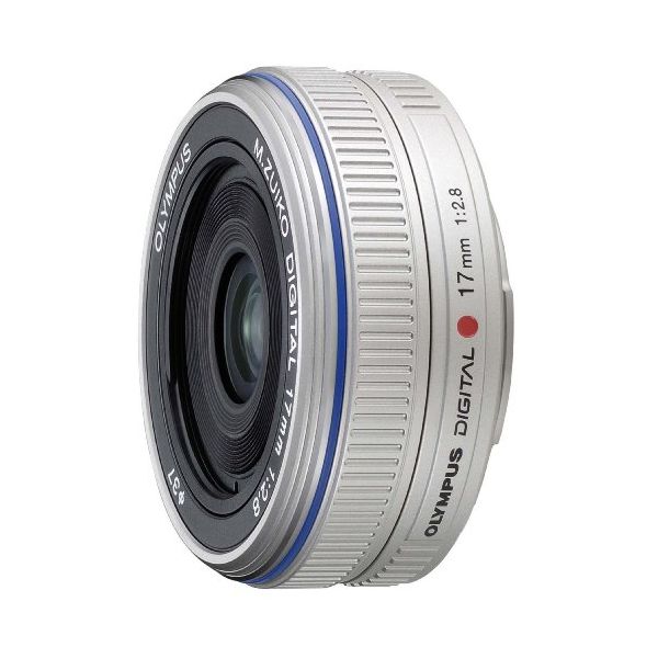 【中古】【１年引き受ける】【新品級】OLYMPUS M.ZUIKO DIGITAL 17粍 F2.8 しろがね色