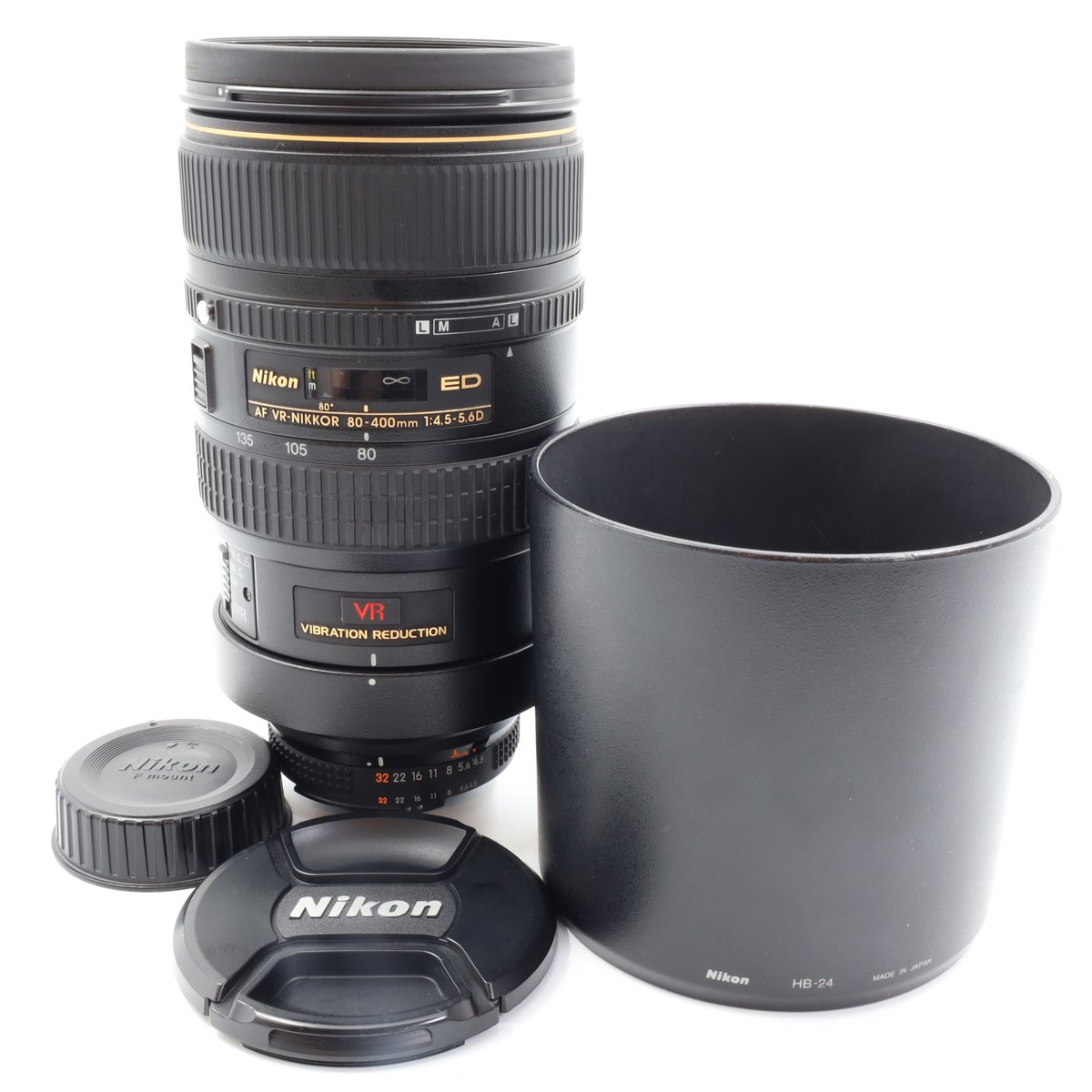 【中古】【１年引きうける】【並品】Nikon 人工知能学 AF VR Zoom-Nikkor 80-400粍 F4.5-5.6D ED (D手合い)