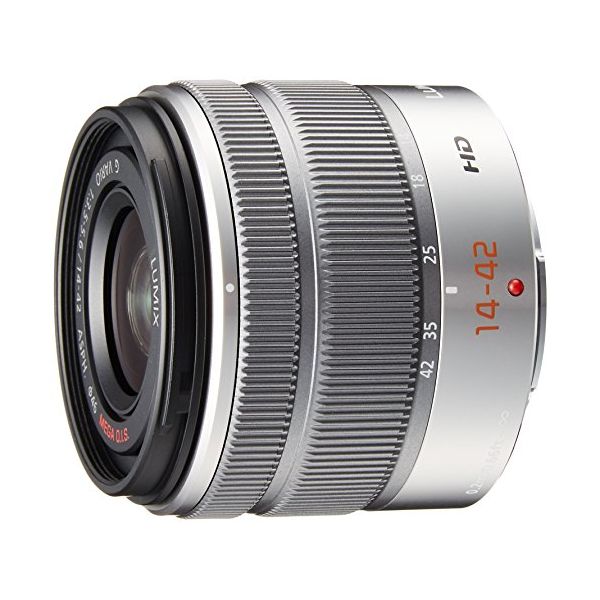 【中古】【1年保証】【美品】Panasonic LUMIX G VARIO 14-42mm F3.5-5.6 II ASPH. MEGA O.I.S. [H-FS1442A-S] シルバー