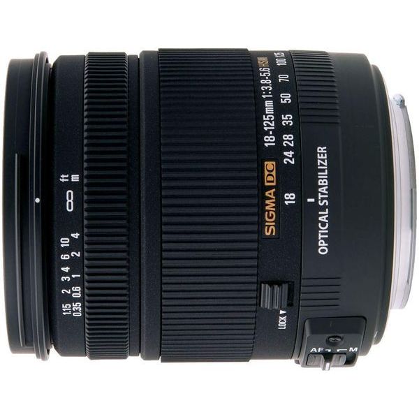【中古】【１年保証】【美品】SIGMA 18-125mm F3.8-5.6 DC OS HSM (ニコンF用)